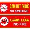 bảng cấm lửa - cấm hút thuốc
